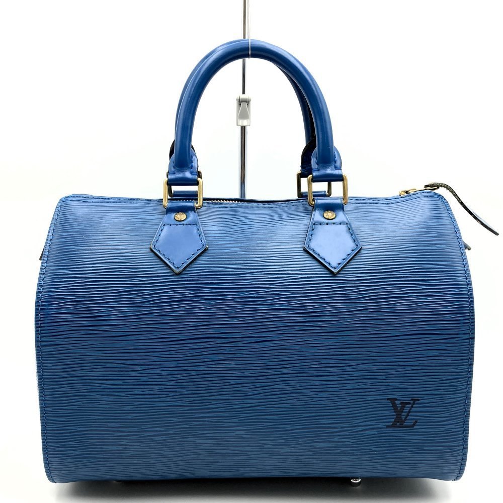 Louis Vuitton Boston Mini Epi 25 Bag Blue Speedy